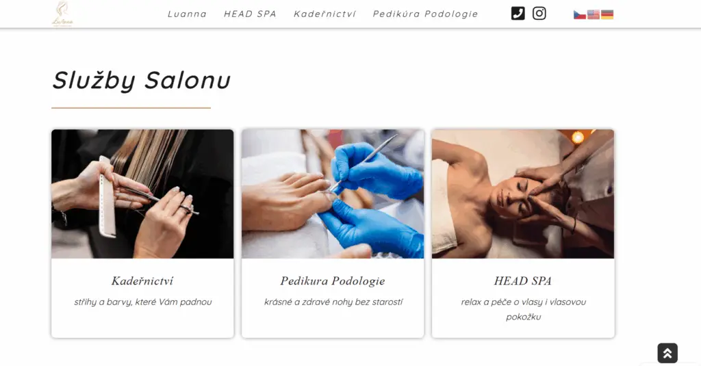 Služby salonu luanna